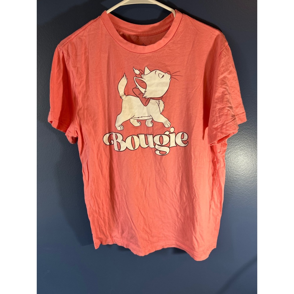 Disney TShirt Women's M Pink Aristocats Marie Bougie Graphic Short Sleeve Cotton